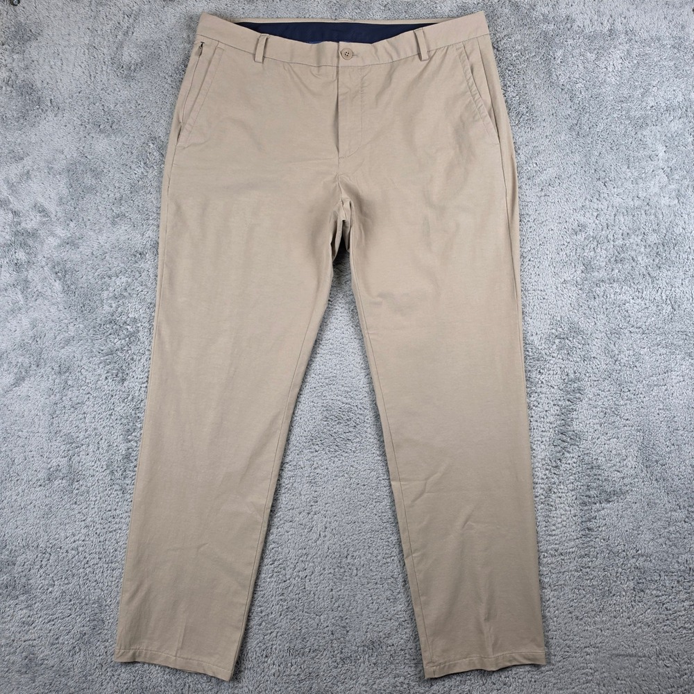 Vineyard Vines OTG On The Go Pant Mens 36x32 Khaki Tan Performance Chino Stretch